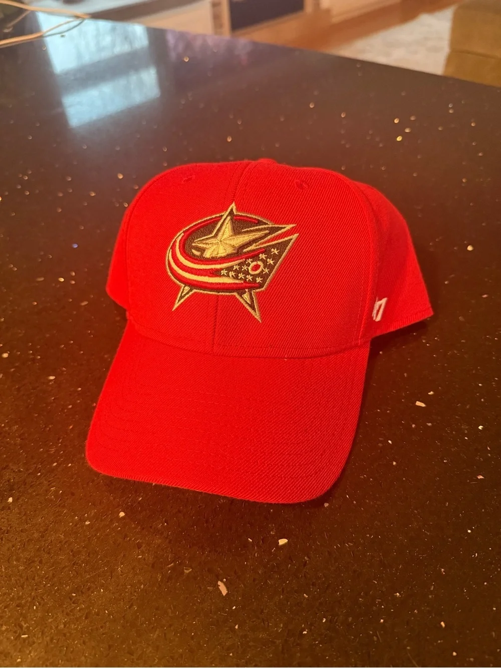47 Brand Red Columbus Blue Jackets Adjustable Hat